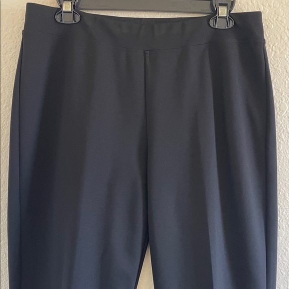 Eileen Fisher Washable Flex Ponte Slim Pant Black size M - Picture 3 of 7